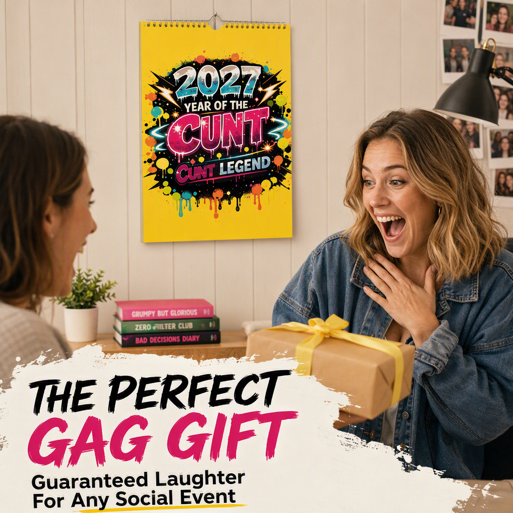💥Early Bird Sale — 50% OFF🎁2027 Year of the Cunt Wall Calendar – Bold Graffiti Humor Calendar📆🌟