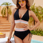 🎁Last Day 49% Off - 2025 High Waisted Tummy Control Color Block Bikini Sets