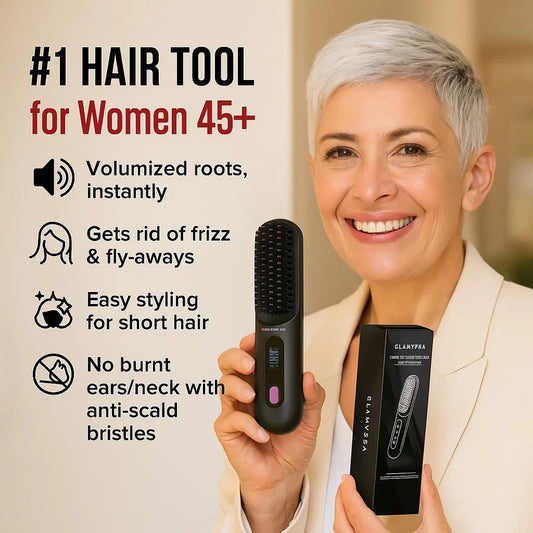 🏆2026 New Year Sale 50% OFF💁‍♀️🔥Hot Sale🎁Wireless Ceramic Heating Hair Straightening Comb