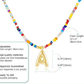 🔥LAST DAY 49% OFF🌈 Letter Beaded Necklace for Women🔤A-Z