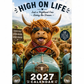 ⏳LAST DAY SALE ONLY ￡9.99!!🔥2027 Funny Highland Cow Wall Calendar | A4 Hanging Calendar | Designed by Isabel Kline