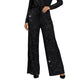 💖💃LAST DAY SALE 50% OFF👖Women's Sequin Sparkle Wide Leg Pants with Elastic Waistband