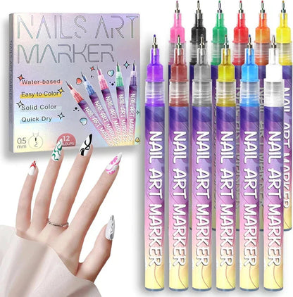 💖⏰Christmas Sale 50%off⏳12 Colors Nail Art Pens Set🎨💅