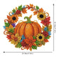 🍂 Autumnal pumpkin wreath with a diamond pattern to hang up – Complete DIY kit