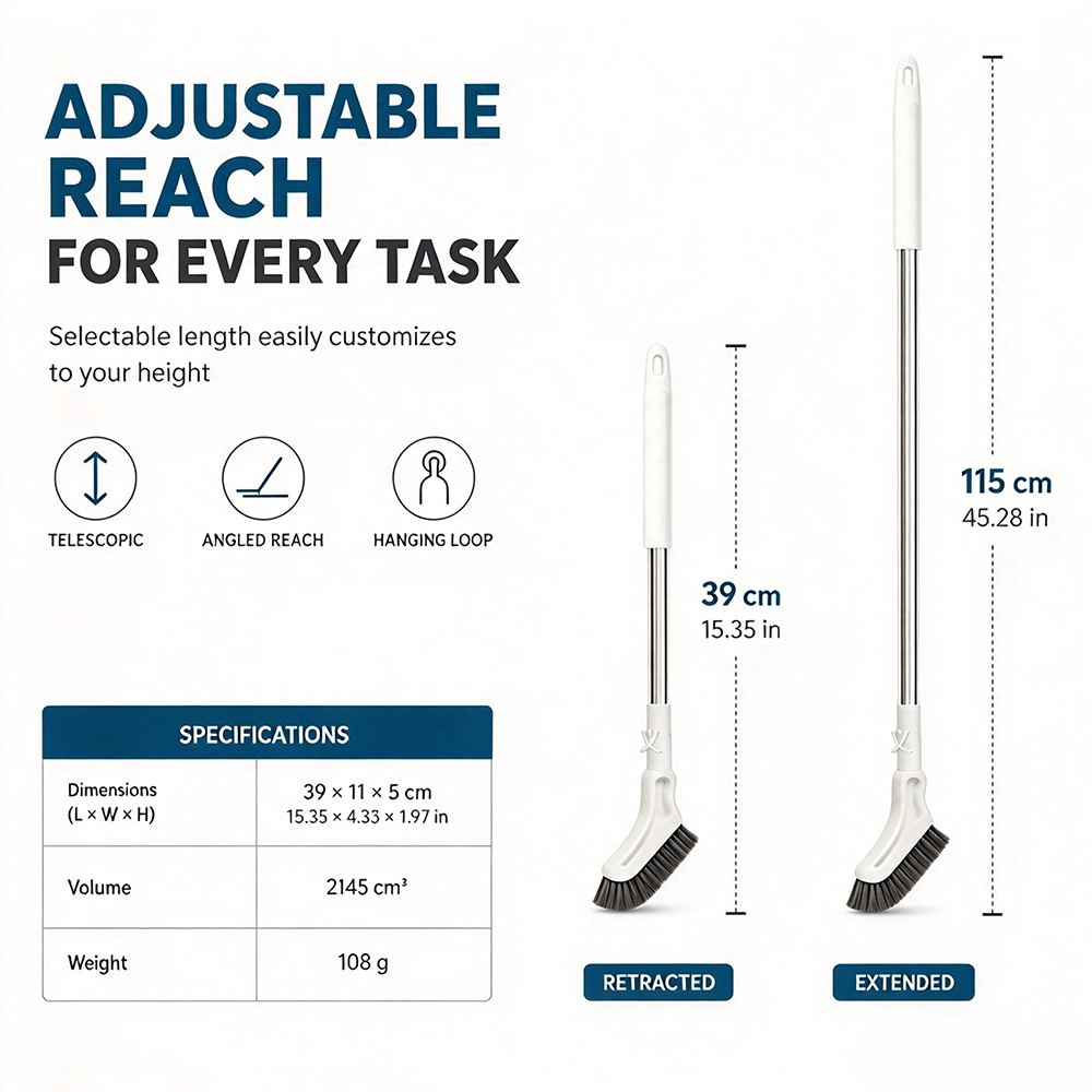 🔥Multifunctional Extendable Long Handle Floor Scrub Brush