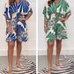 💕2026 New Products for Spring 🌸Women's Plant Printed Casual Short Jumpsuit