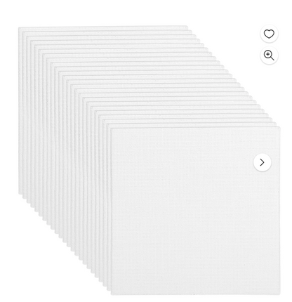Canvases: Cotton, primed, acid-free, unprinted canvas panels for painting