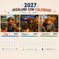 ⏳LAST DAY SALE ONLY ￡9.99!!🔥2027 Funny Highland Cow Wall Calendar | A4 Hanging Calendar | Designed by Isabel Kline