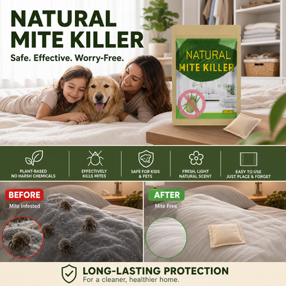 🎉 2026 Hot Sale 🔥Over 29,000 Sold! 🌿 Drop It, Forget It – 90 Days Mite-Free, No Harmful Chemicals, Safe for Your Family! 🛏️