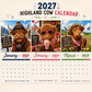 ⏳LAST DAY SALE ONLY ￡9.99!!🔥2027 Funny Highland Cow Wall Calendar | A4 Hanging Calendar | Designed by Isabel Kline