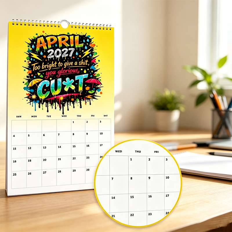💥Early Bird Sale — 50% OFF🎁2027 Year of the Cunt Wall Calendar – Bold Graffiti Humor Calendar📆🌟
