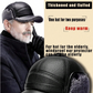 🎩🧢🐂New men's winter hat with sheepskin flat top earmuffs