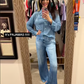 🌟 BRAND NEW STYLE DROP! 🌙 Denim Dreams Pajama Set – Cozy Fit, Soft Denim‑Look Loungewear for All Night Comfort 🌟