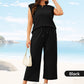 ✨2025 New Women's Casual Sleeveless Top & Wide-Leg Pants Set