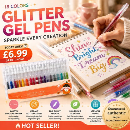 🔥LAST DAY SALE ONLY ￡6.99!!✨50K+ SOLD!🎁Glitter Gel Pen Set