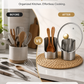 🏆 Last Day Special Price £9.99 ! 🔥Buy more save more🍳Multi‑Functional Kitchen Utensil Holder, Stainless Steel Organizer, for Spoons, Pot Lids & Cooking Gadgets, Countertop Kitchen Storage
