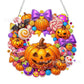 🍂 Autumnal pumpkin wreath with a diamond pattern to hang up – Complete DIY kit