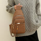 Women's Vintage Leather Chest Bag