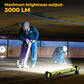 📢📢50% OFF !! ⏰3000LM LED Work Light – Magnetic + hook, 5200mAh battery, 360° rotation. Type‑C fast charge. Bright as day anywhere! 🔋✨