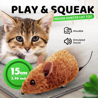 🐈Hot Sale 50% OFF💥Interactive Automatic Moving Mouse Toys with Squeaky Sound