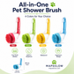 🔥HOT SALE 50% OFF🔥Pet bath brush with a long handle and shampoo dispenser