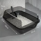 Semi-Enclosed Plastic Litter Box with Splash Guard