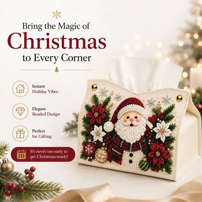 🎁🎄Christmas Sale 50% OFF!✨Christmas Elegance – Decorative Beaded Tissue Box Cover