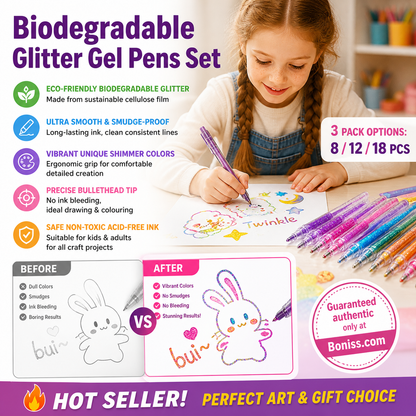 💥 Last Day! Special Sale 🎁Glitter Gel Pen Set – Smooth Writing 🎨