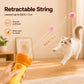 🥳2026 HOT SALE🥳💞50K+ SOLD!⏳✨Electric Cat Wand Toy for Indoor Cats, 2026 New Interactive Automatic Retractable Cat Teaser with Plush Ball, Fuzzy Ball Launchers Enrichment Toy for Kittens Adult Multi Pet Households