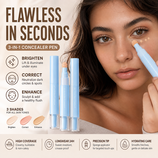 🏆 Last Day Special Price £7.99 ! 🔥💙Multipurpose Concealer & Foundation Eye Concealer -👍24-hour Long-lasting