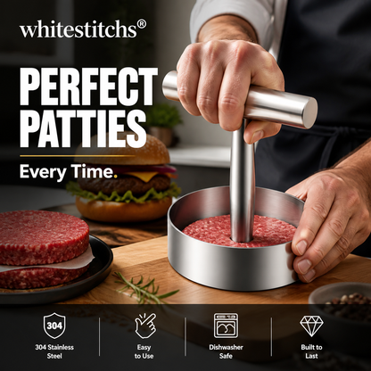 🔥60% OFF!🥩Steak Press Round Patty Mold | Food‑Grade 304 Stainless Steel Burger Patty Maker