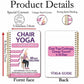 📓At-Home Fitness Journal💞30-Day Chair Yoga Weight Loss Spiral-Bound Notebook & Step-by-Step Exercise Guide