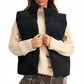 Women's Solid Color Thickened Warm Vest with Pockets