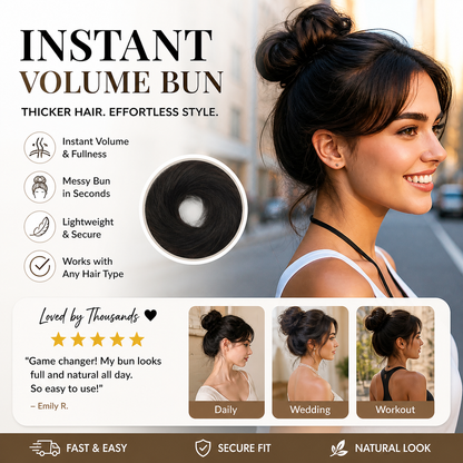 🏆 Last Day Special Price £6.99 ! 🔥✨ Create a Chic Messy Bun in Seconds 💖