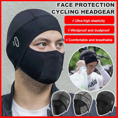 Ice silk face protection cycling hood
