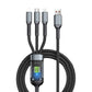 🔥Special Price🎁Transparent Luminous 3-in-1 Super Fast Charging Cable
