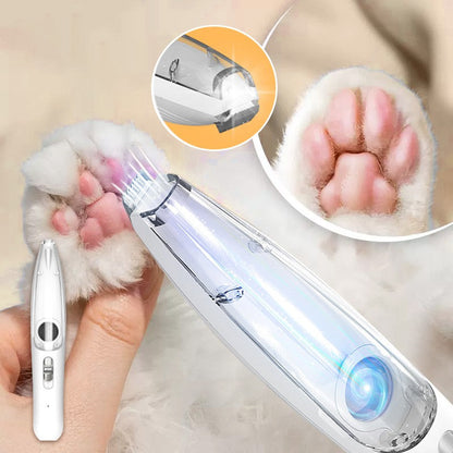 🔥 HOT SALE🥳50%OFF🥰Pets Paw Trimmer with Powerful Suction Vacuum, Cordless Pet Grooming Kit with Hair Collection, LED Light, Low Noise, Small Dog Clippers for Face, Paws, Ears, Eyes, Feet