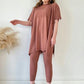💥Hot Sale👗Women's Two-piece Stretch Knit Set (top + trousers)
