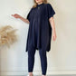 💥Hot Sale👗Women's Two-piece Stretch Knit Set (top + trousers)