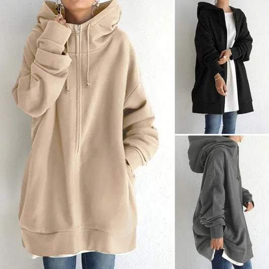 🎉Limited Sale🎉Women's Autumn/Winter Zipper Hooded Sweater