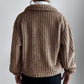 Women's Lapel Button-Down Warm Fuzzy Cropped Coat