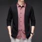 Men's Fake Two-Piece Striped Long-Sleeved Sweater