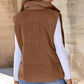 Women's Solid Color Thickened Warm Vest with Pockets