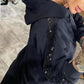 Women's casual suit with long sequins and hood