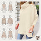🔥Hot Sale🔥Women's Turtleneck Oversize Hem Knit Pullover Sweater