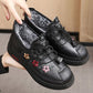 Leather Fur Moccasins Women Loafers for Elderly Females Soft Warm 🔥 Free Shipping🔥