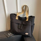 Trendy Large Capacity Tote Bag with Multiple Pockets