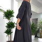 50%OFF💥Women's Fashion Zipper Front Long Dress