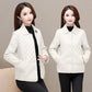 Women's Warm Button-Down Quilted Jacket With Pockets