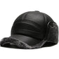 🎩🧢🐂New men's winter hat with sheepskin flat top earmuffs